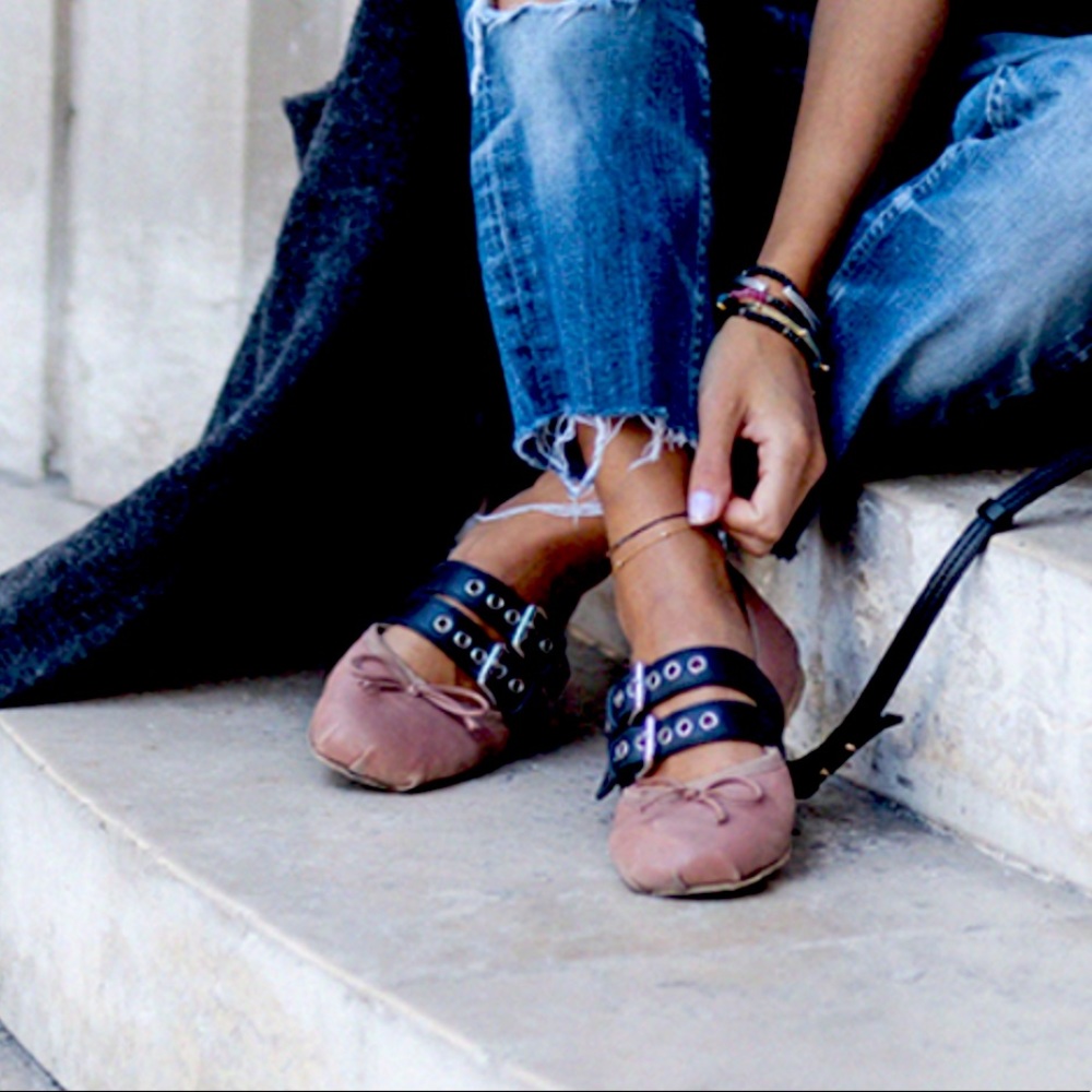 *black* Miu Miu ballet flats